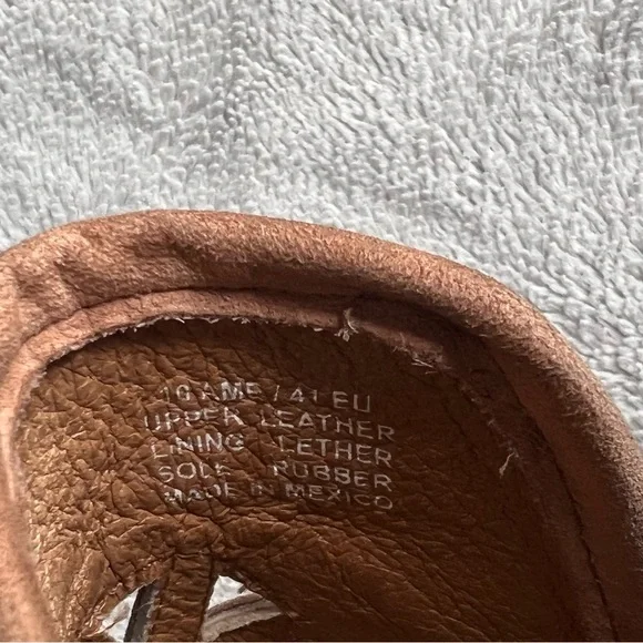 Musse & Cloud Athena Leather Laser Cut Western Ankle Boot Booties Tan Brown 10 - Picture 15 of 17